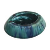 Old ceramics ceramic ashtray morvan blue green vintage enamel