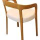 Chaise en bois et tissu