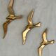 Trio d'oiseaux en laiton