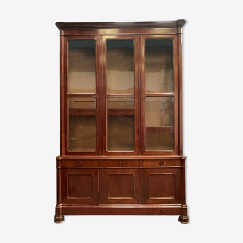 Window furniture in two bodies Napoleon III Mahogany and veneer XIX century