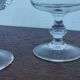 Set of 6 water glasses on crystal feet, grape decoration and vine shoot Luminarc