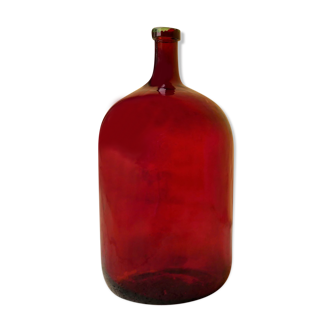 Red vintage demijohn