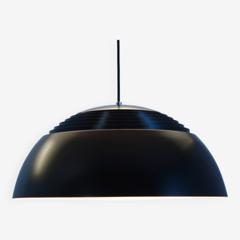 Lampe à suspension AJ Royal noire par Arne Jacobsen pour Louis Poulsen, 1970