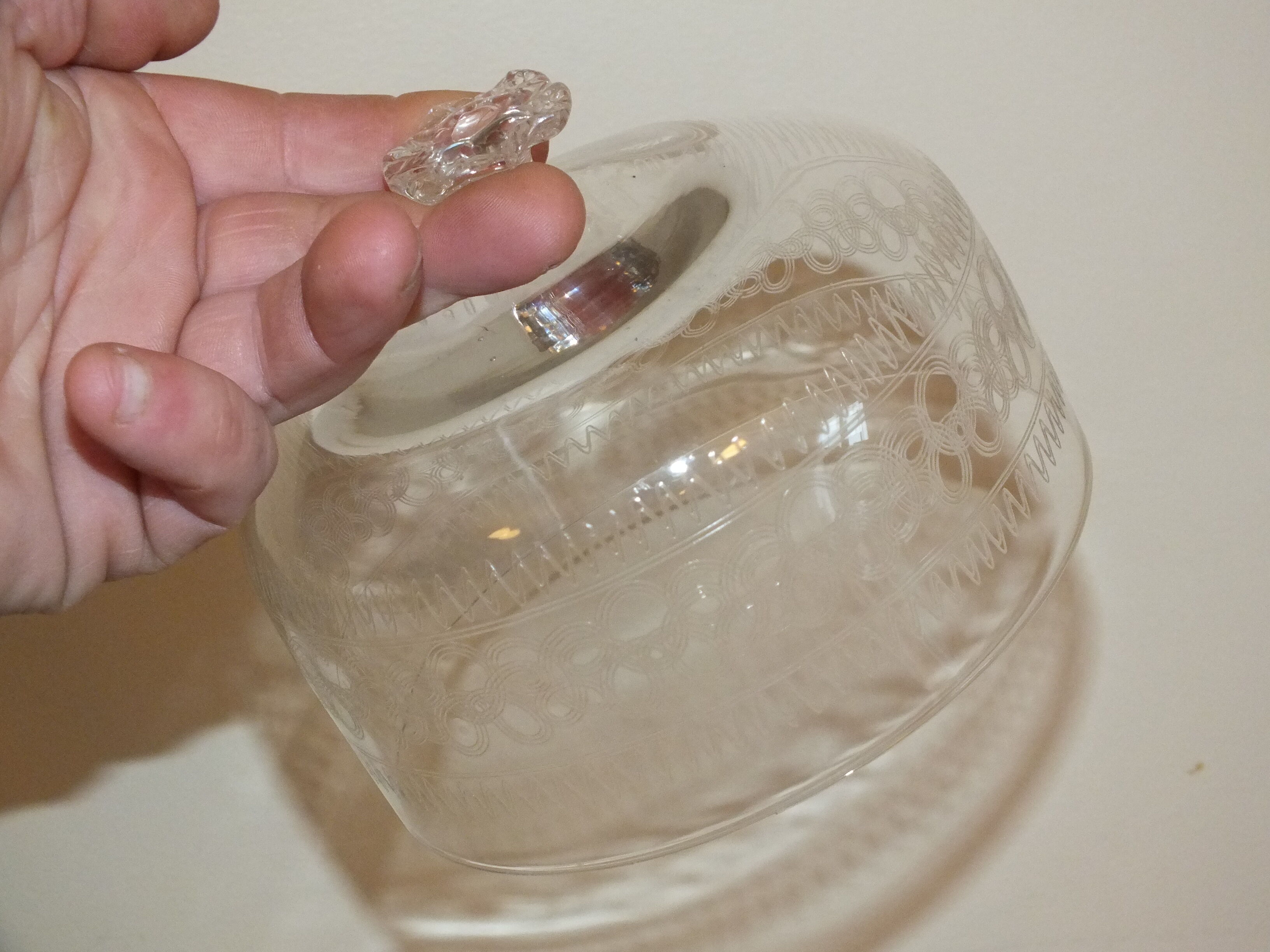 Antique crystal cheese bell