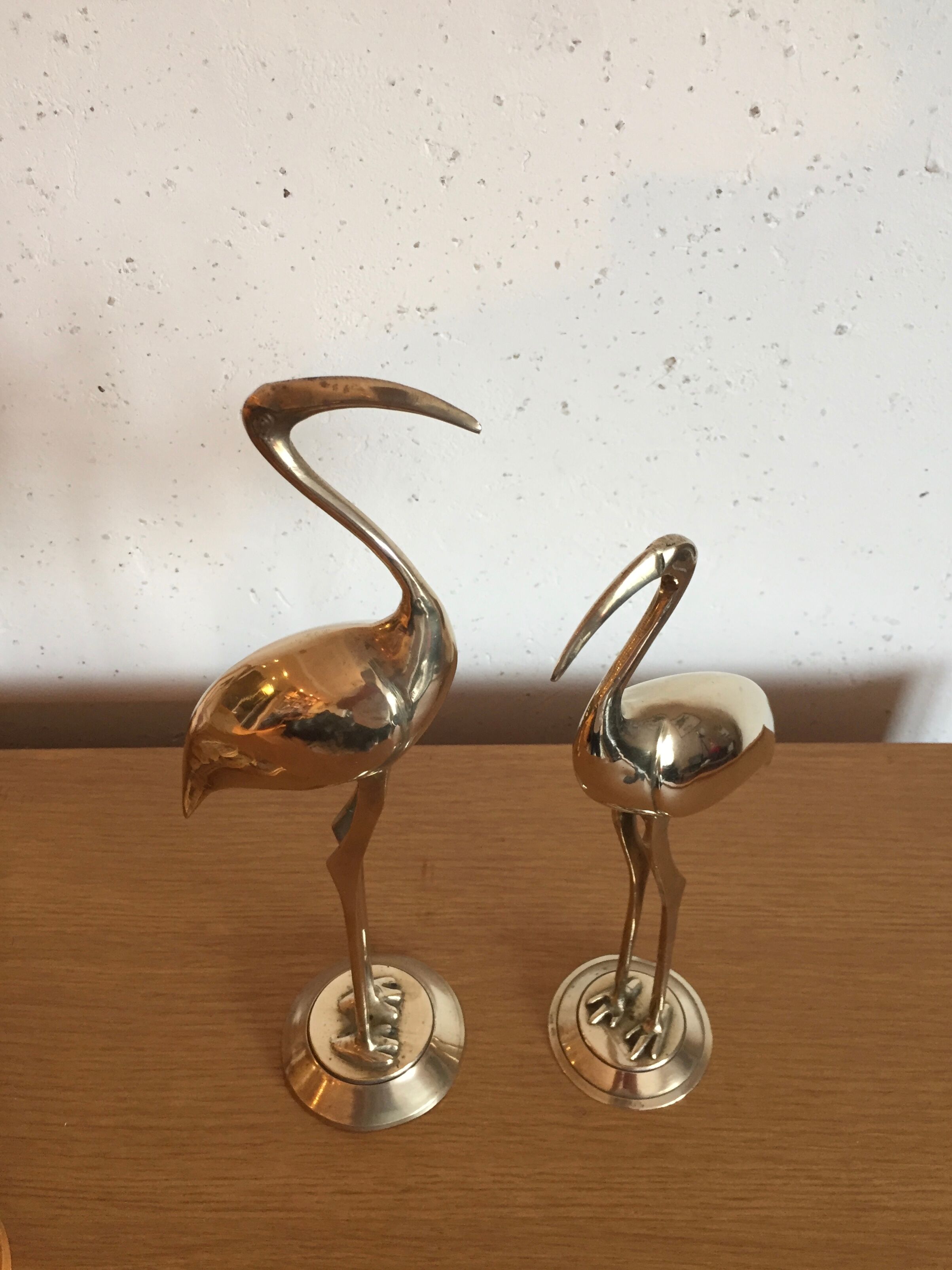 Couple of vintage brass birds 70's