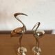Couple of vintage brass birds 70's