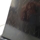 Black pyramid table lamp from the 70s