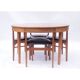 Table ronde à repas et ses 4 chaises vintage scandinave