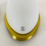 Pair of opaque glass wall lamps by Peill & Putzler, 1970, Germany