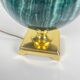 Table lamp Maison Le Dauphin in brass and green malachite imitation, 1980.