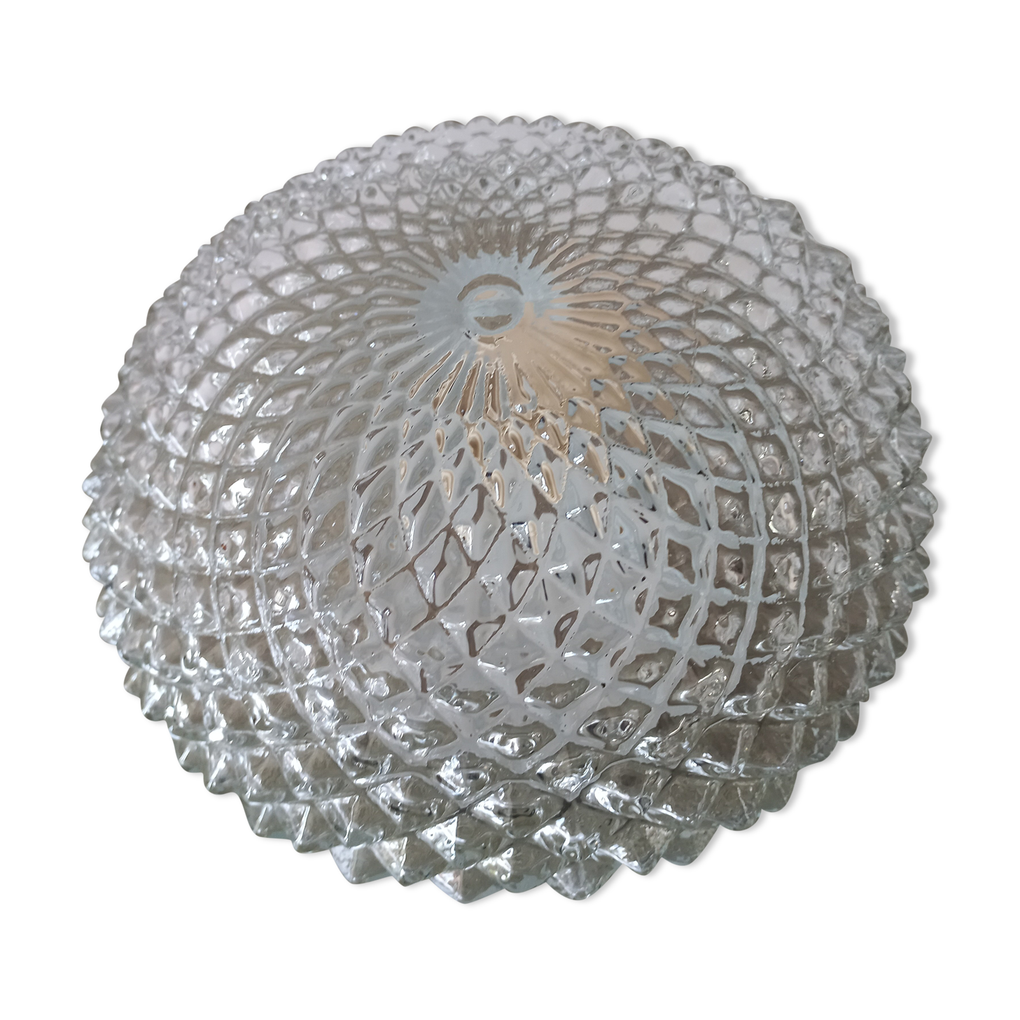 Vintage 1970 glass ceiling lamp