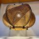 Scandinavian hanging lamp in plastic and stretched wire, 1950