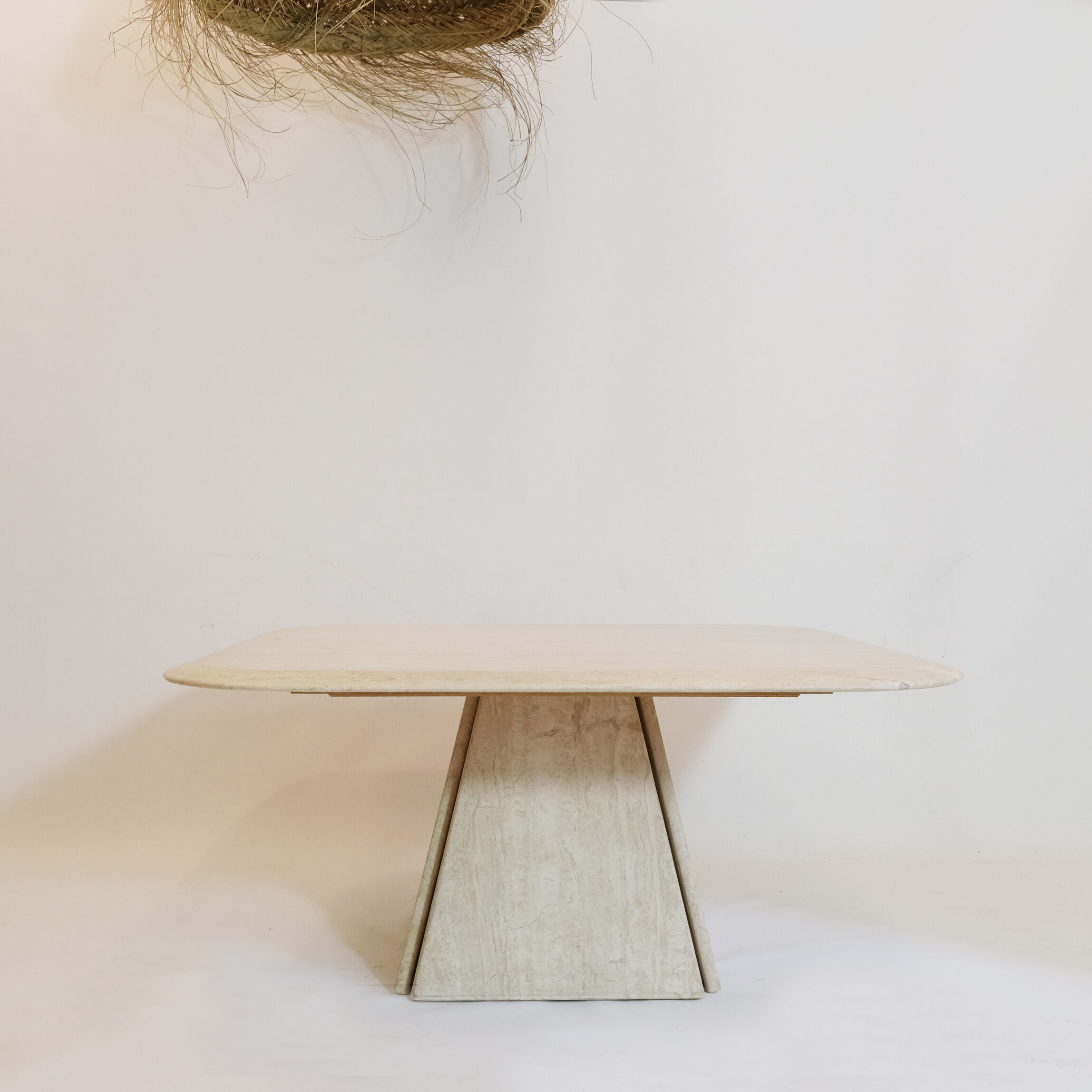 Coffee table in travertine Italian work of the 1970