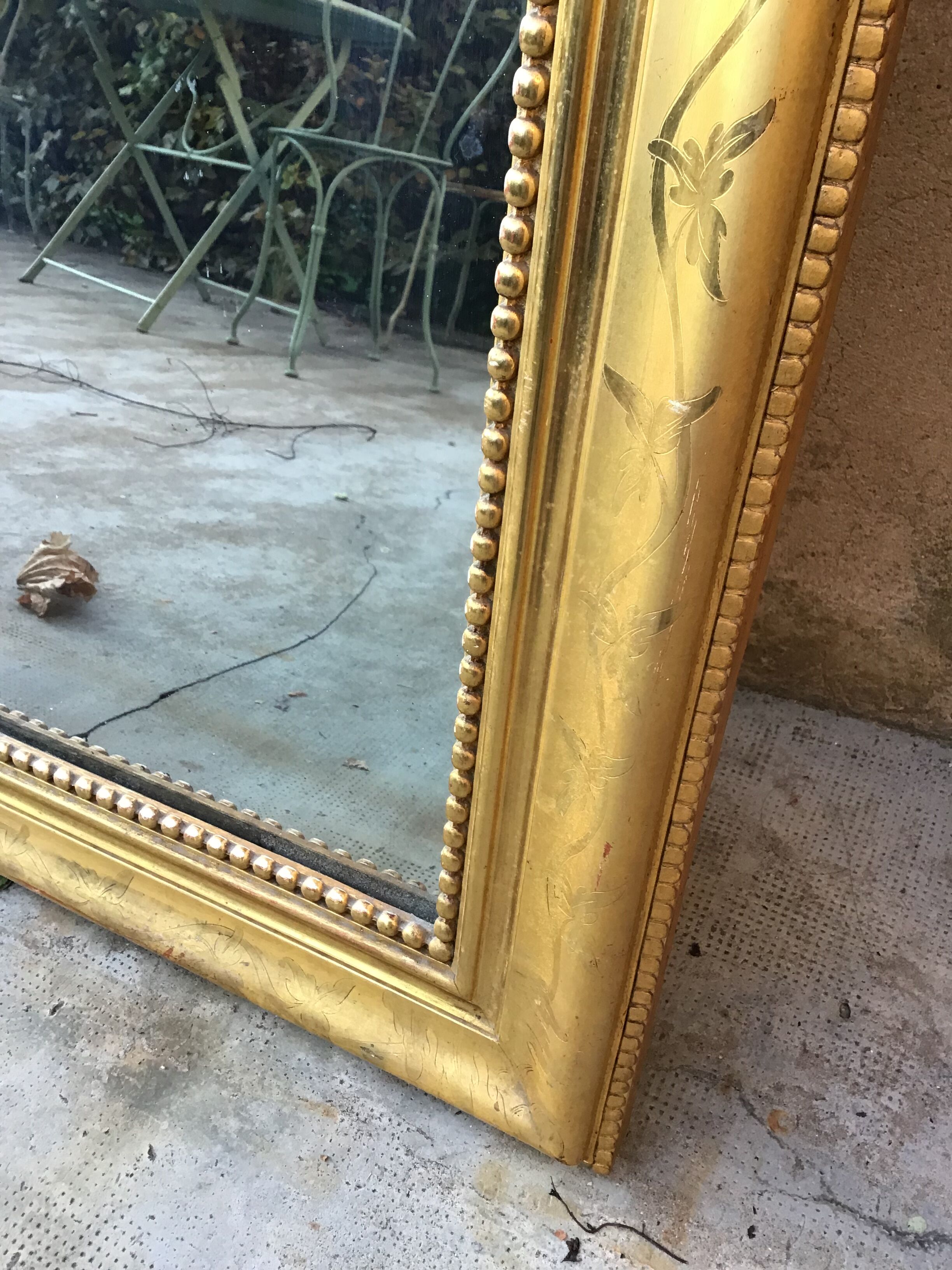 Golden mirror louis Philippe 130x90