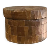 Leather pouf