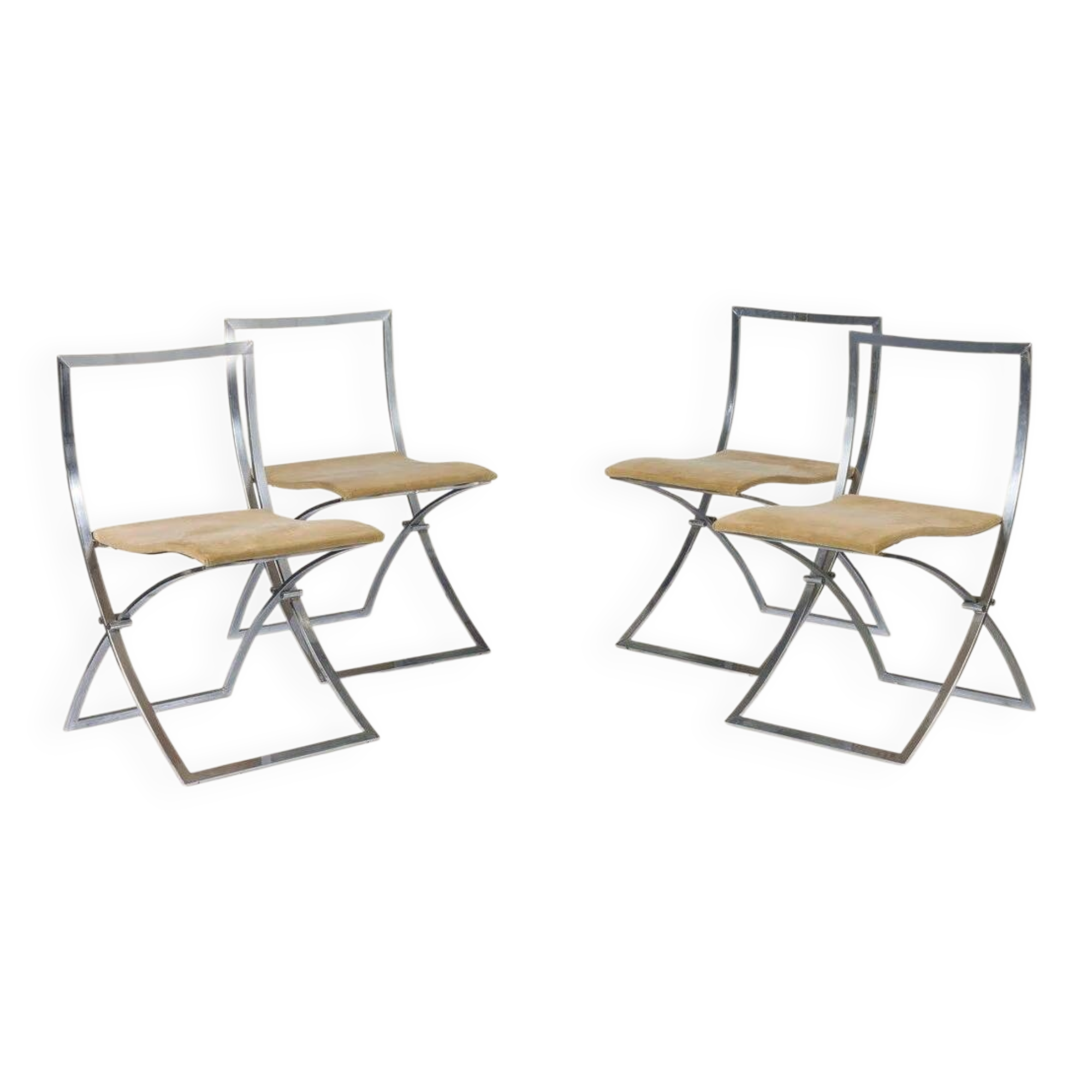Luisa chairs in chrome steel