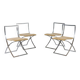 Luisa chairs in chrome steel