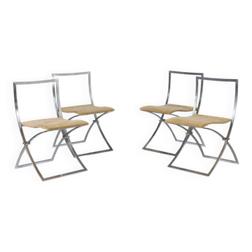 Chaises Luisa en acier chromé