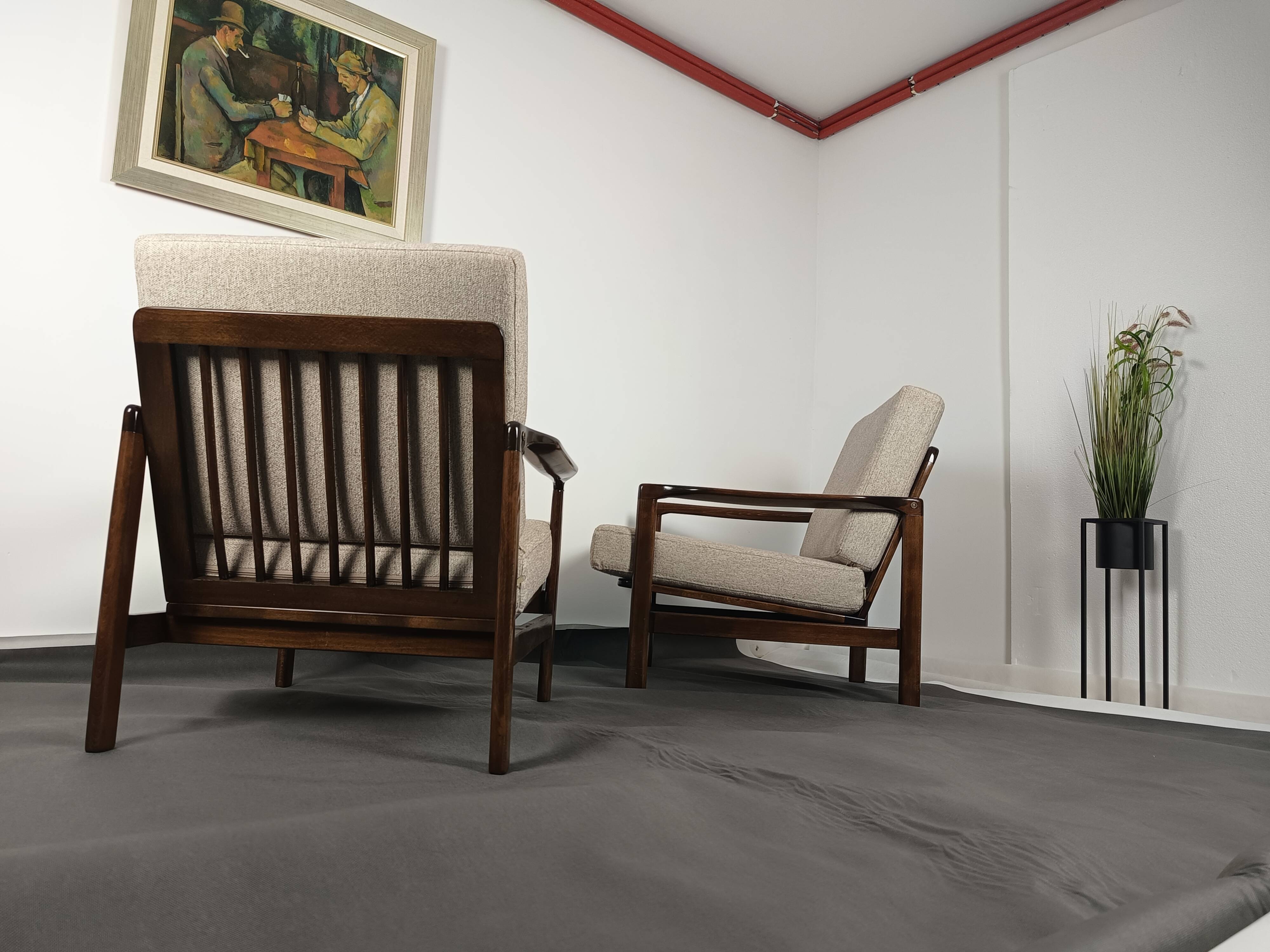 Vintage Armchair by Zenon Bączyk 1960.  Set of 2