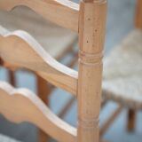 Rustic Friulian chairs with turned legs, set of 12, 1980-1990