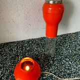 Large floor ashtray lamp tulip space age, with aquatic lighting 70s