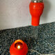 Large floor ashtray lamp tulip space age, with aquatic lighting 70s
