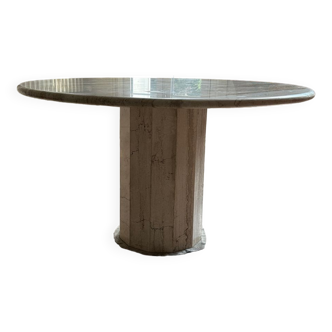 Travertine round table