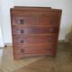 Art Deco chest of drawers with 4 drawers in oak, France 1930s-50s