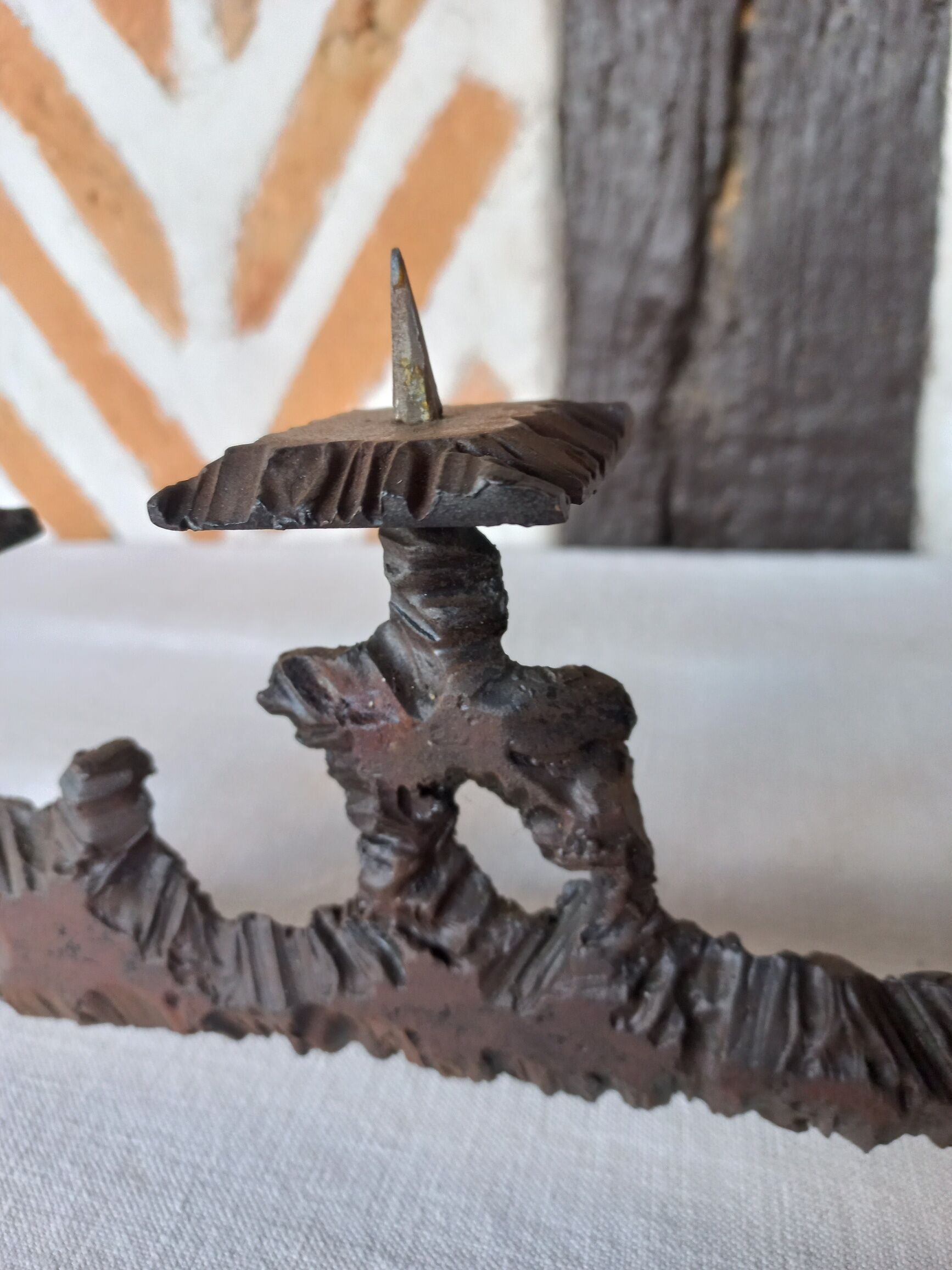 Wrought iron metal candle holder 4 candles