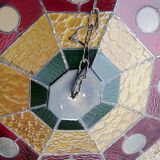 Art style stained glass suspension, diameter 58cm