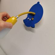 Cute hippo wall lamps for the children's room, Danish design from the 80-90s.