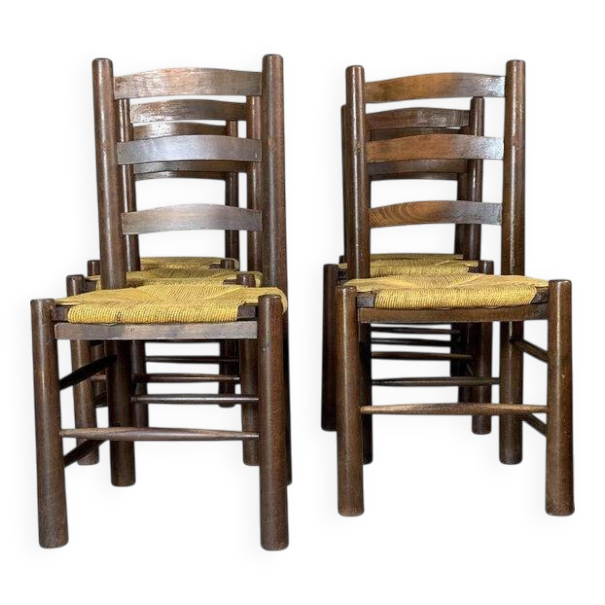 6 chaises brutalistes de Georges Robert, 1960