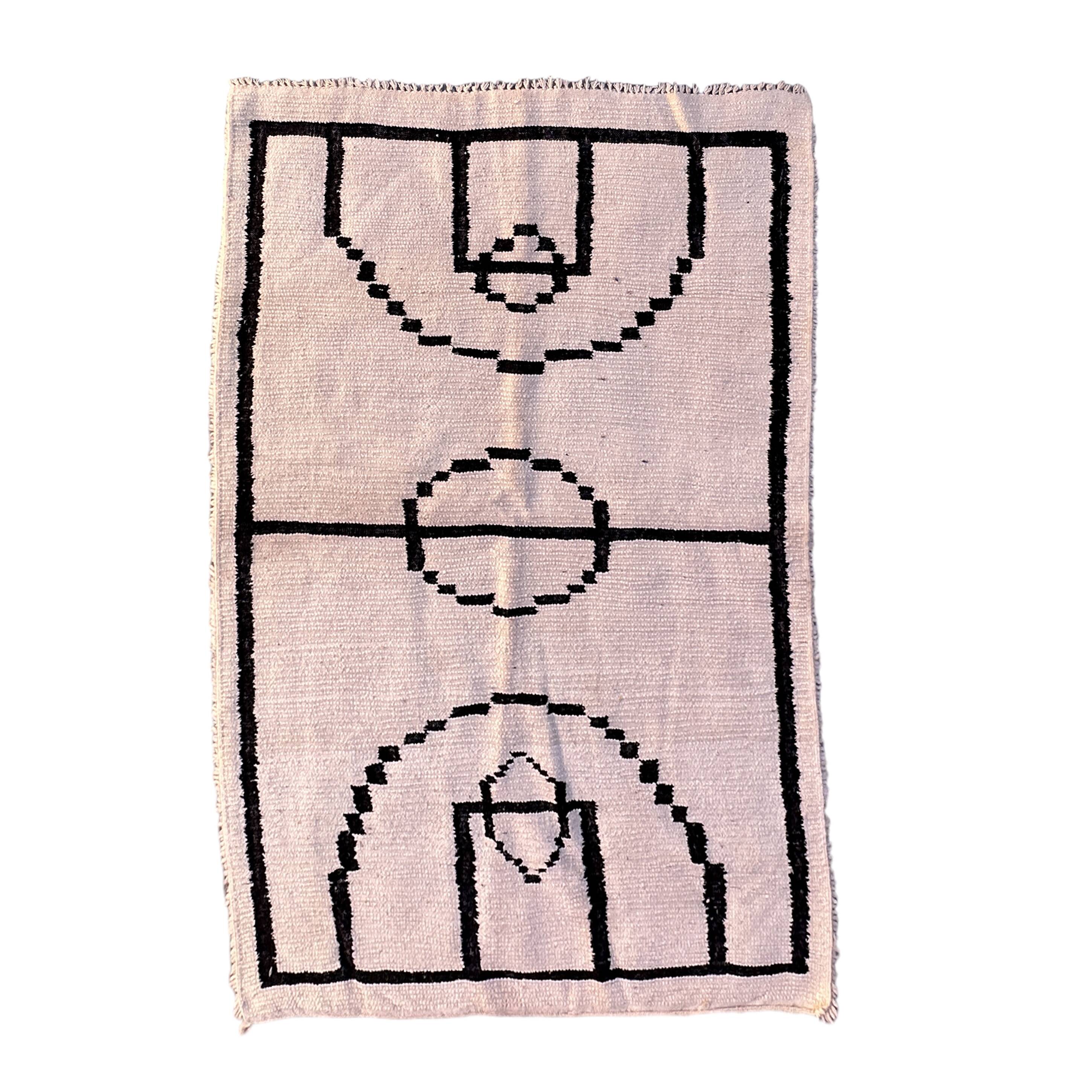 White Marmoucha Moroccan rug - 200 x 148 cm