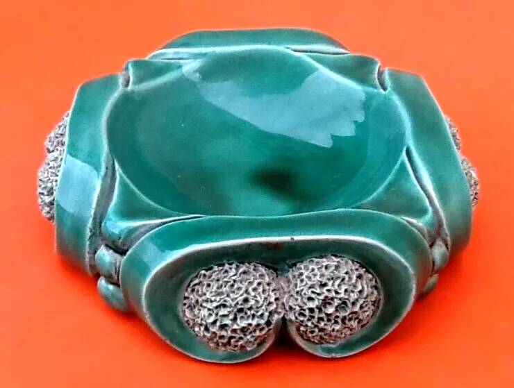 Art Deco 1940s Ashtray / Catchall Glazed Ceramic Bosch