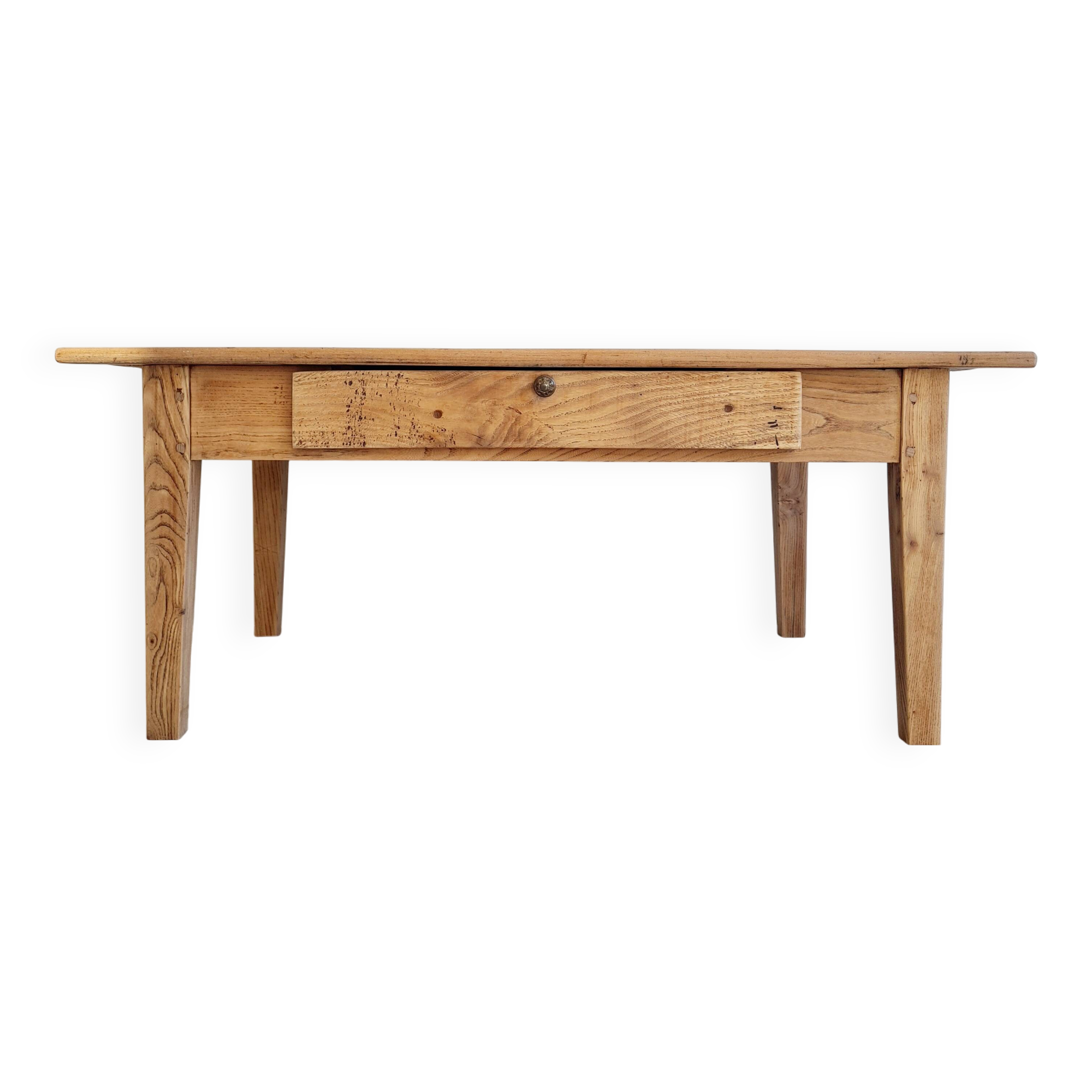 Table de ferme basse bois brut