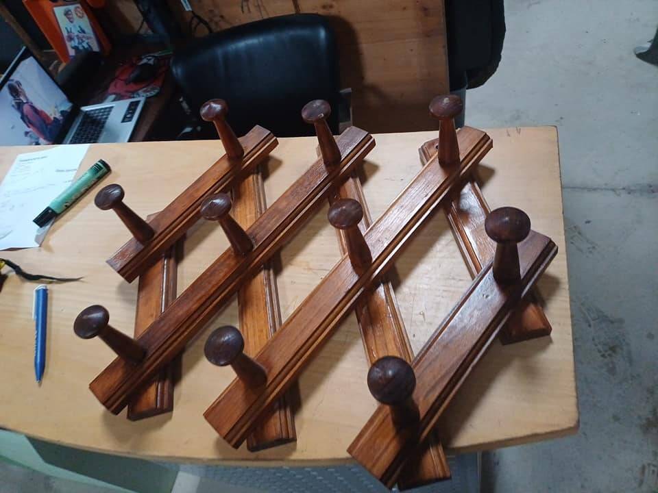 Vintage accordion coat rack