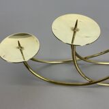 Sculptural solid brass candleholder by Harald Buchrucker Bauhaus, Germany, 1950s