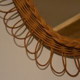 Mirror rattan Sun 45 x 36 cm