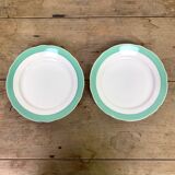 Lot of 2 pastel green compote