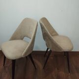 Beige vintage shaggy chairs