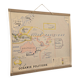 Old geography map school map Oceania political and physical co
