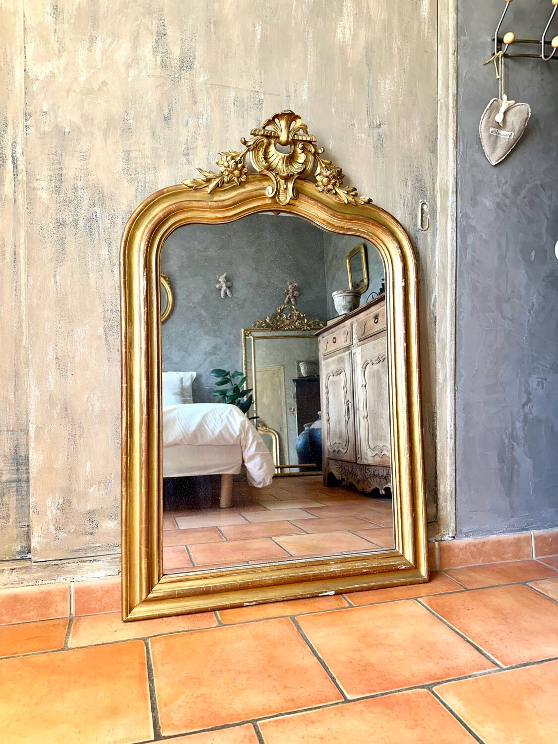 Miroir ancien Louis-Philippe XIXème