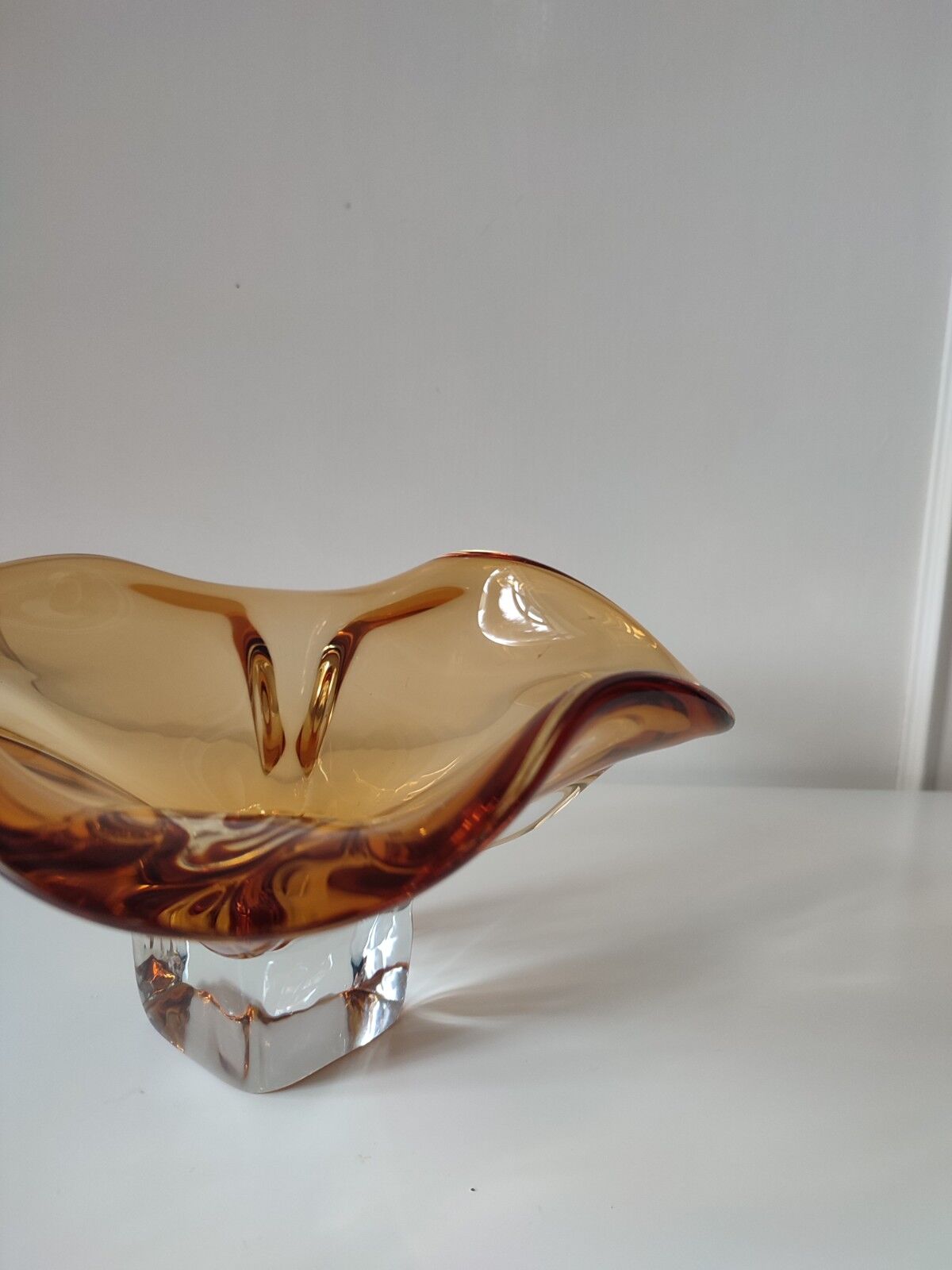 Amber glass cup