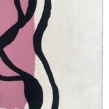 Fernand LEGER, Profile with Flower, c. 1948. Signed and stamped lithograph.