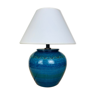 Lampe Aldo Londi Rimini, céramique bleue