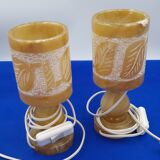 Alabaster bedside lamps