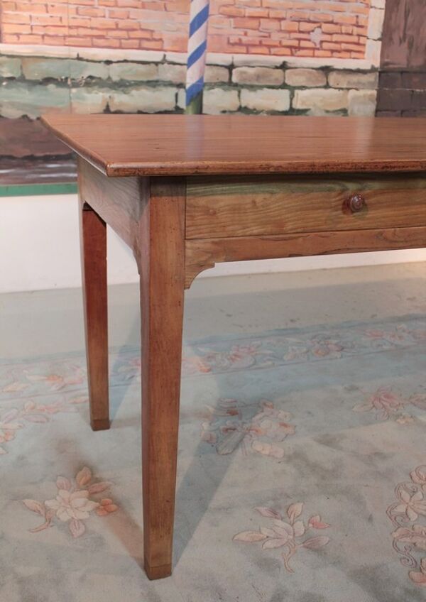 Table de ferme en frêne XIXème