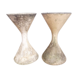 Pair of planters design Anton Bee - Willy Guhl for Eternit 1950