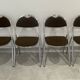 Set of 4 folding chairs in Trigano Hestia fabric