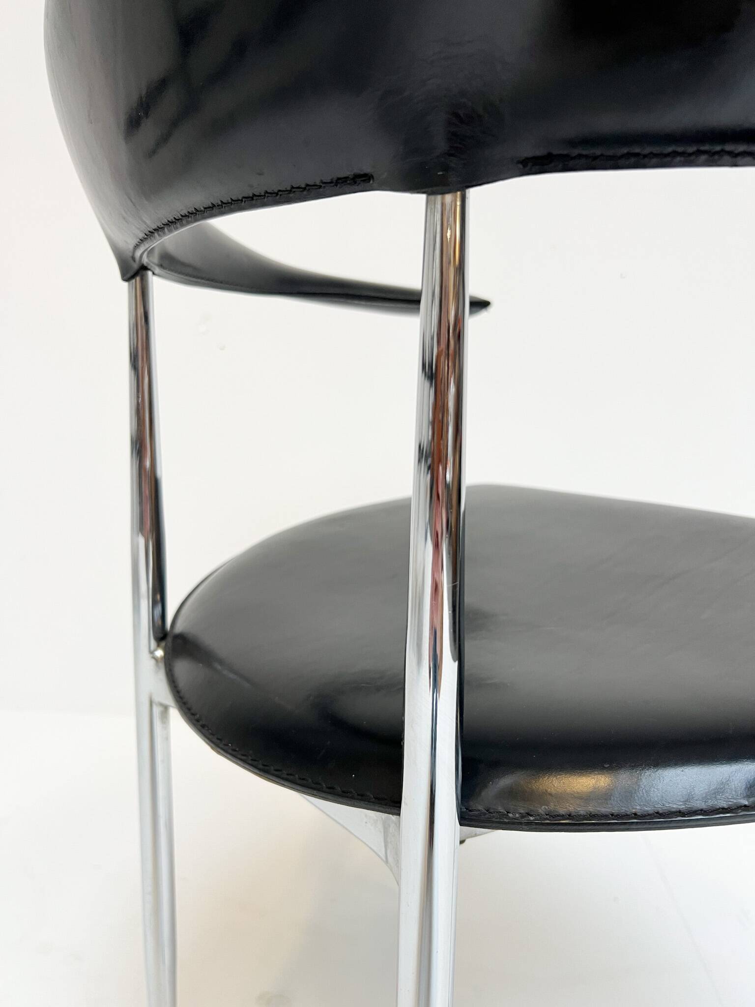 Ensemble de 6 chaises P40 de Giancarlo Vegni pour Fasem, années 1980